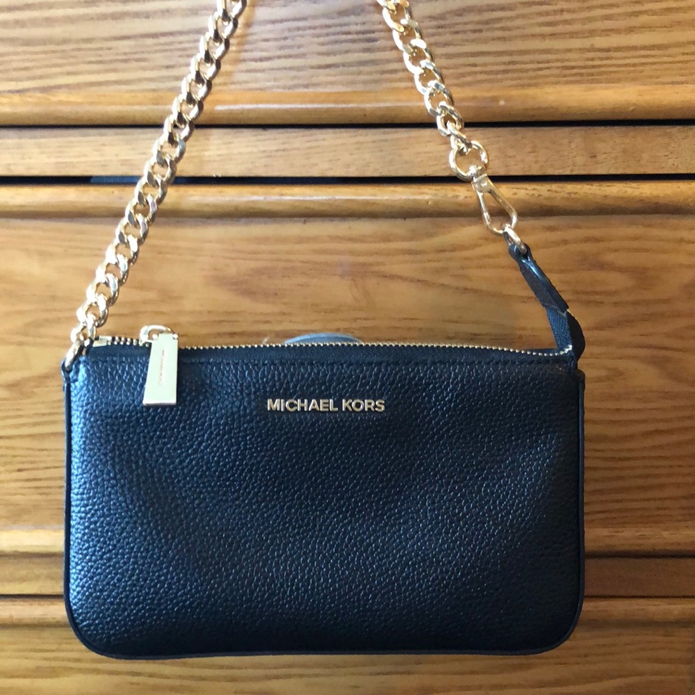 Michael Kors Short Strap Black leather purse